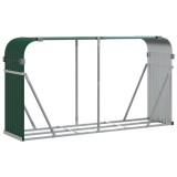 Cumpara ieftin Suport pentru busteni, verde, 180x45x100 cm, otel galvanizat