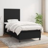 VidaXL Pat box spring cu saltea, negru, 100x200 cm, textil 3141595