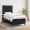 vidaXL Pat box spring cu saltea, negru, 100x200 cm, textil 3141595