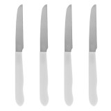 Cutite din Otel Inoxidabil Alb cu Maner Alb 19cm - 4 bucati Madeira, Oem