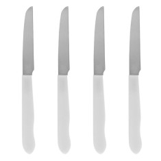 Cutite din Otel Inoxidabil Alb cu Maner Alb 19cm - 4 bucati Madeira foto