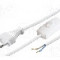 Cablu alimentare AC, 2.5m, 2 fire, culoare alb, cabluri, CEE 7/16 (C) mufa, BQ CABLE - S1W-2/07/2.5WH