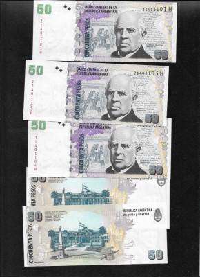 Argentina 50 pesos 2003 (2014) unc pret pe bucata foto