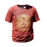 Cumpara ieftin Tricou Stone Wash - Hamsa - Maro