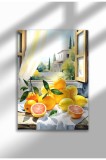 Imprimeu pe p&acirc;nză fără ramă cu natură &icirc;n bucătărie, Citrus Garden Moment A3, poster de perete mediteranean | A4 (21 x 29.7 cm)