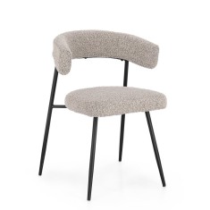 Set 4 scaune negru smoke Amaia 59x53x80h