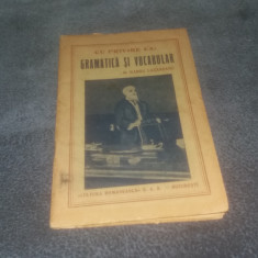 BARBU LAZARESCU - CU PRIVIRE LA GRAMATICA SI VOCABULAR 1921