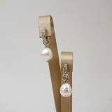 Cumpara ieftin Cercei Argint 925 placat cu aur, perle baroc albe, zirconiu, detasabili, Boeme, 2.5cm, cutie cadou inclusa