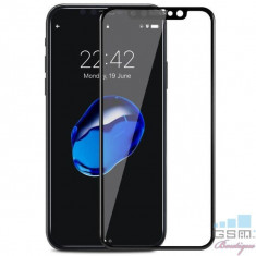 Geam Folie Sticla Protectie Display iPhone X / XS / 11 Pro Acoperire Completa Negru 6D foto