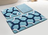 Cumpara ieftin Set 3 Covorase de Baie Elegant Turcoaz (Acryl), Chilai Home