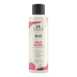Ulei de masaj LUXURIA Bio Wild Roses, cu uleiuri naturale, fără parabeni, aromă de trandafir, 100 ml (roz)