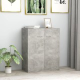 vidaXL Servantă, gri beton, 60 x 30 x 75 cm, PAL