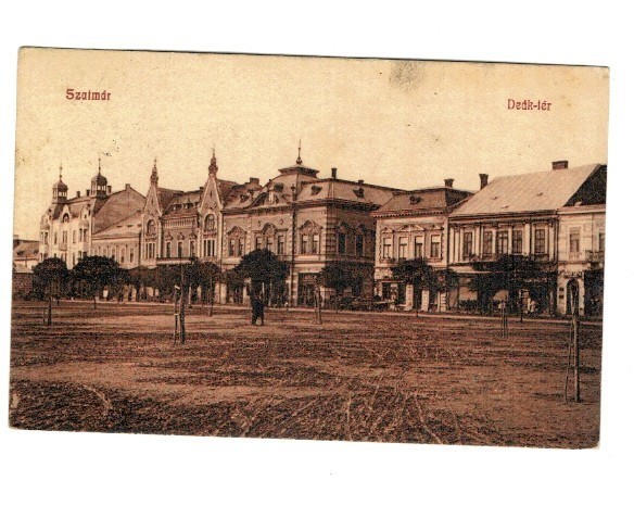 Satu Mare 1915(aprox.) - Piața Deak, ilustrata circulata
