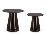 Set 2 masute otel negru Salema 40x39 cm, 50x50 cm