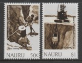 Nauru 1990 - Minele de fosfat, minerit, serie neuzata