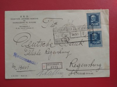 1939 - PLIC RECOMANDAT CIRCULAT IN GERMANIA foto