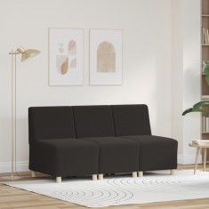 vidaXL Unitate Sofa Modulară Fără Brațe 3 pcs Gri &icirc;nchis