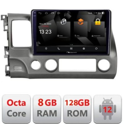Navigatie Honda Civic Sedan 5960Pro-044 Android Octa Core Qualcomm 2K Qled 8+128 DTS DSP 360 4G Optical CarStore Technology foto