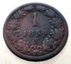 7.190 AUSTRIA 1 KREUZER 1859 E, Europa, Cupru (arama)