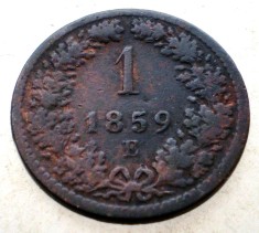 7.190 AUSTRIA 1 KREUZER 1859 E
