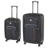 TraveLux Light III gurul&oacute;s bőr&ouml;nd szett fekete