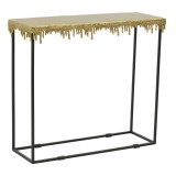 Cumpara ieftin Masa consola Bulco metal auriu-negru 80.5x28x72 cm