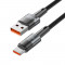 Cablu incarcare/transfer TECH-PROTECT UltraBoost USB/USB-C 25cm, 66W, 6A, Gri