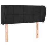 Cumpara ieftin Tablie de pat cu aripioare negru 83x23x78/88 cm catifea