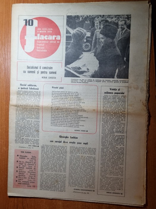 flacara 8 martie 1979-art. si foto orasul lugoj,viorica flintasu,dorel cernomazu