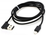 Cablu date si incarcare Hoco UPM10 L-shaped (forma L) microUSB la USB negru