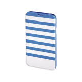 Husa Booklet Stripes Samsung Galaxy S5 Hama, Albastru/Alb, Cu clapeta, Vinyl