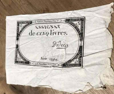 STR01 Franta Asignata Assignata 1793 5 Livres foto