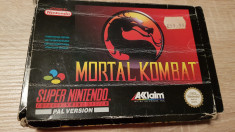 Vand joc super nintendo , SNES , MORTAL KOMBAT I , engleza ,cutie , colectie foto