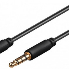 Cablu audio Jack Stereo 3.5mm tata 4pini - 3.5mm tata 0.5m, Goobay