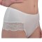 Chilot brazilian cu talie &icirc;naltă bumbac elastic C1215 - L - Alb