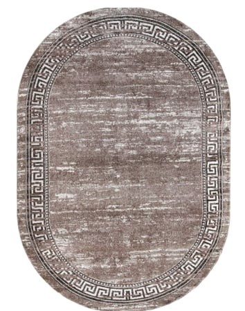 Covor Modern, Mira 24001, Bej, Oval, Diverse Dimensiuni - 60x110