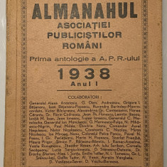 revista brosura veche Almanahulul Asociatiei Publicistilor Romani 1938 anul 1