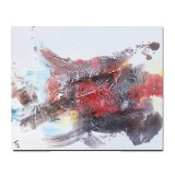 Tablou abstract pictat manual, Fantezie in abstract 16, 60x50cm ulei pe panza in relief efect 3D, gata de agatat pe perete