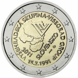 SV * Slovacia 2 EURO 2011 * 20 ANI GRUPUL DE LA VISEGRAD - 1991 * AUNC+ / UNC