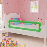 Cumpara ieftin Balustrada Pat Copil Verde 150cm vidaXL, Siguranta Anti-cadere, Pliabila, Montare Rapida, 18 Luni-5 Ani