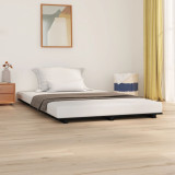 Cadru de pat, negru, 120x190 cm, lemn masiv pin, vidaXL