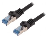 Patch Cord S/FTP Cat6a Negru 10m LSZH 26AWG, Logilink