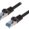 Patch Cord S/FTP Cat6a Negru 10m LSZH 26AWG