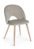 Cumpara ieftin Set 4 scaune catifea gri Linzey 53x60x82 cm