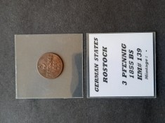 3 Pfennig 1855 BS, Statele Germane (Rostock) - A 3991