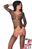 LIV246-1 Bodystocking sexy cu decolteu in V fata spate, Marime universala, LIVIA CORSETTI