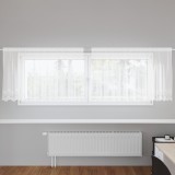 vidaXL Cortină din Dantelă cu perdele Floral Alb 300 x 80 cm Poliester