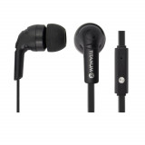 Cumpara ieftin Casti in-ear stereo Titanum TH109K , cu microfon, pentru smartphone, cablu 120 cm, conector jack 3.5mm, negre