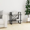 VidaXL Bibliotecă cu 2 rafturi, gri, 80x30x70 cm, lemn masiv de pin 806454