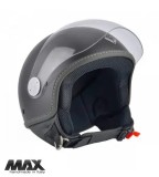 Cumpara ieftin Casca open face pentru scuter - motocicleta (demi-jet) Max Helmets model DJ06 LS 7.9 culoare: negru mat (00S) &ndash; 100% MADE IN ITALY Gri lucios/negru L2